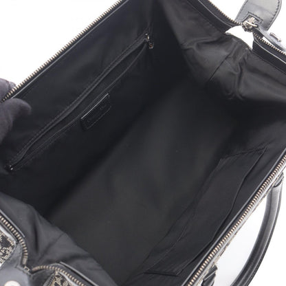 Dior Handbag Trotter Black Beige Canvas Leather Hand — view 3