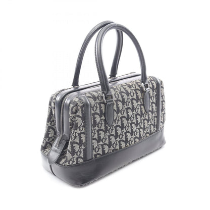 Dior Handbag Trotter Black Beige Canvas Leather Hand — view 2