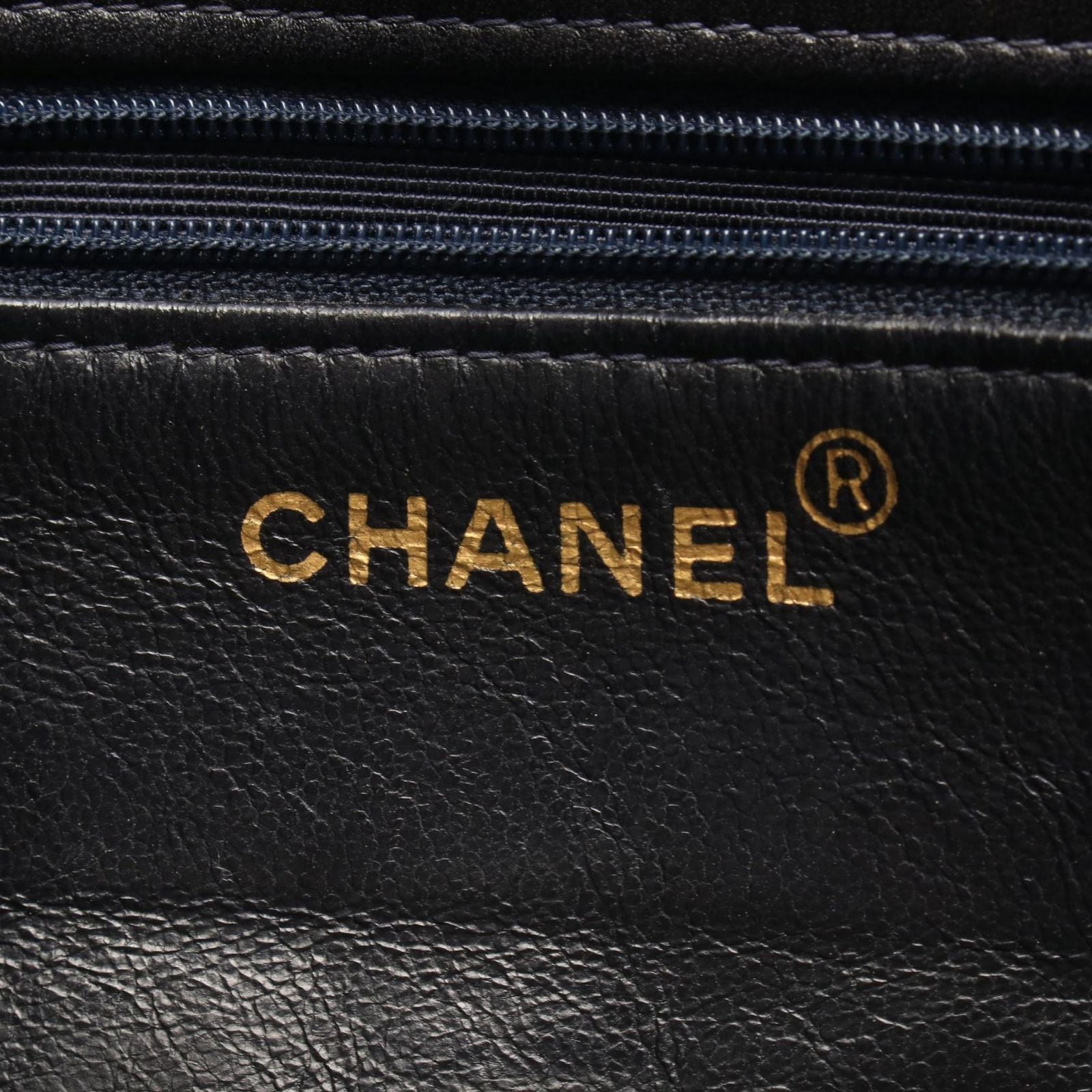 Chanel Tote Quilted Turnlock Navy Lambskin Handbag — view 4
