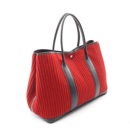 Hermes Tote Garden Party PM Red Black Leather — view 2