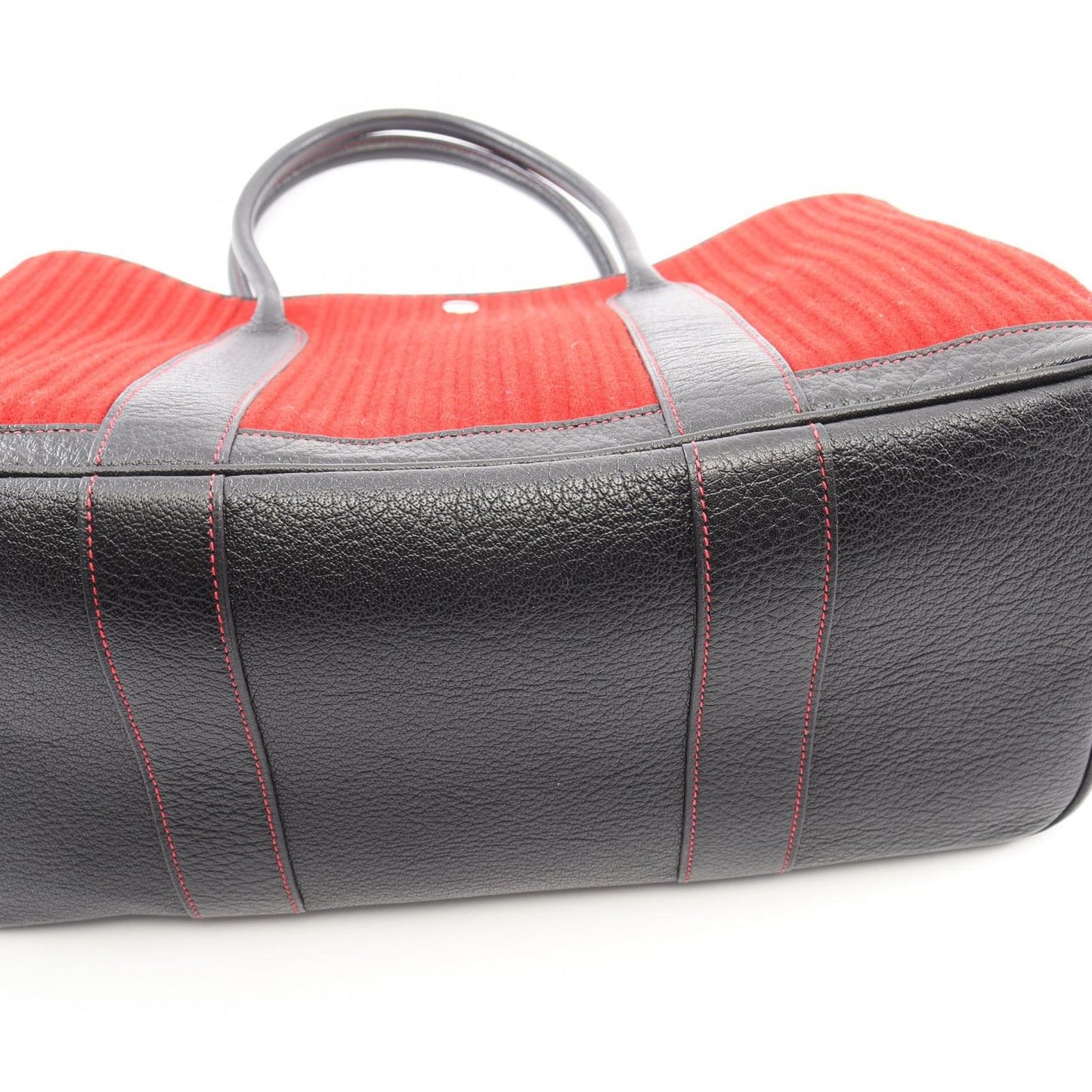 Hermes Tote Garden Party PM Red Black Leather — view 8