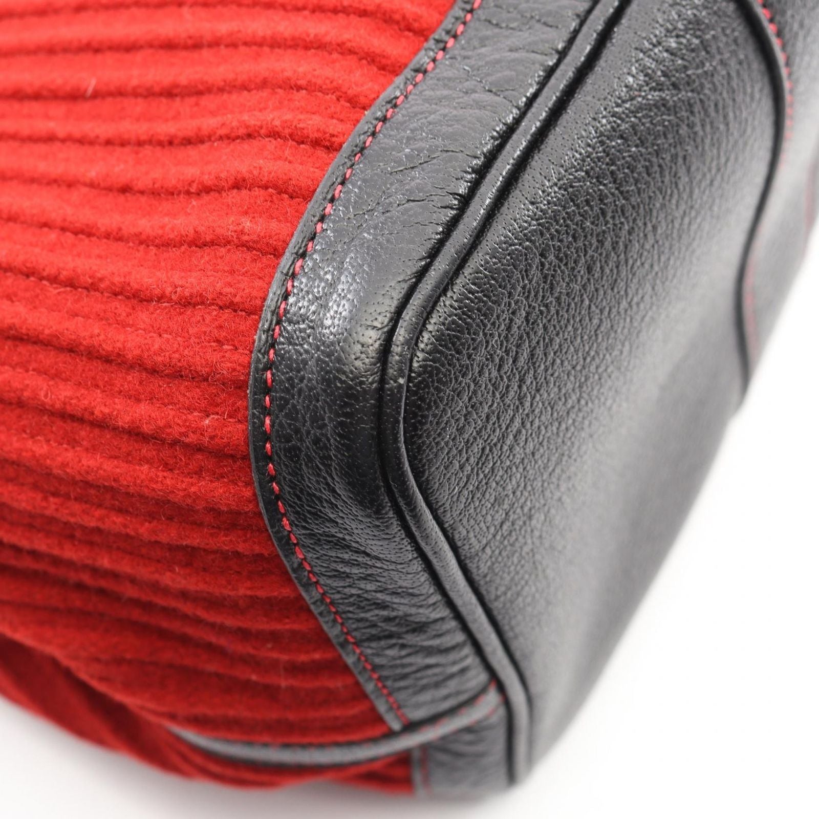 Hermes Tote Garden Party PM Red Black Leather — view 7