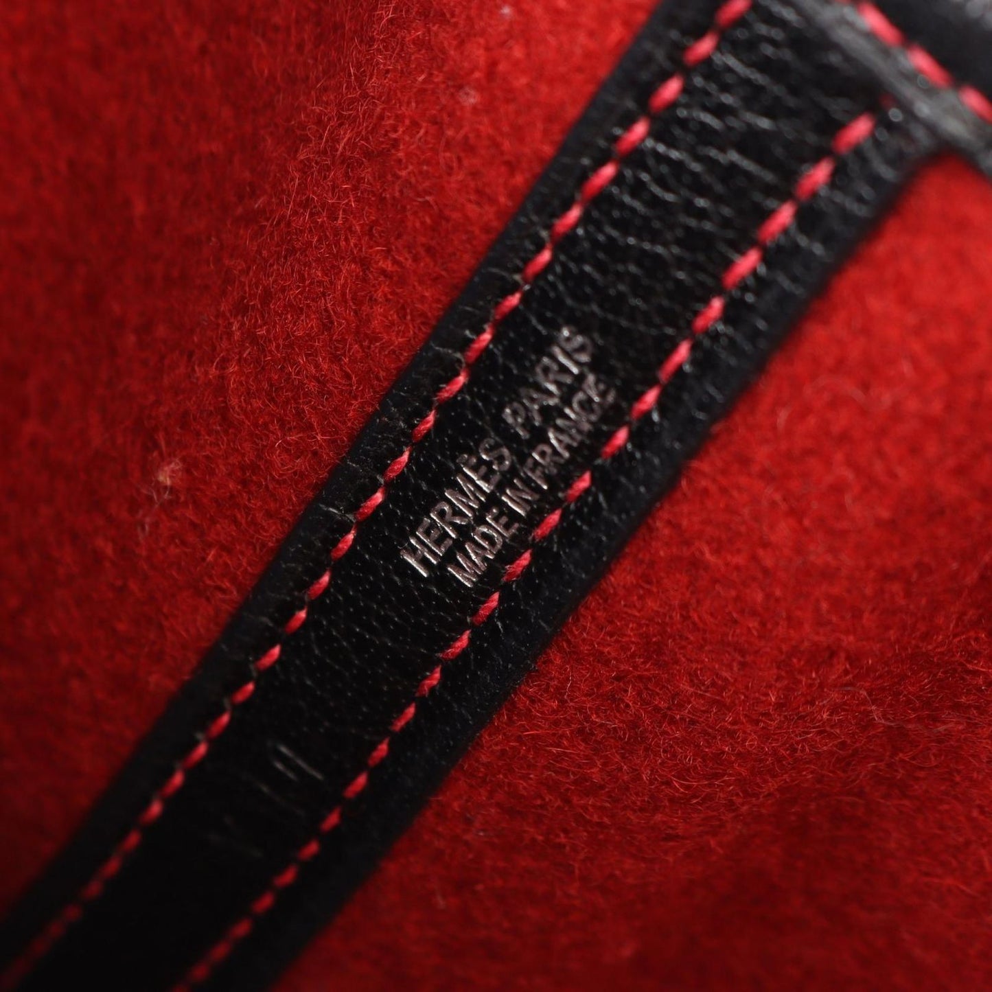Hermes Tote Garden Party PM Red Black Leather — view 4