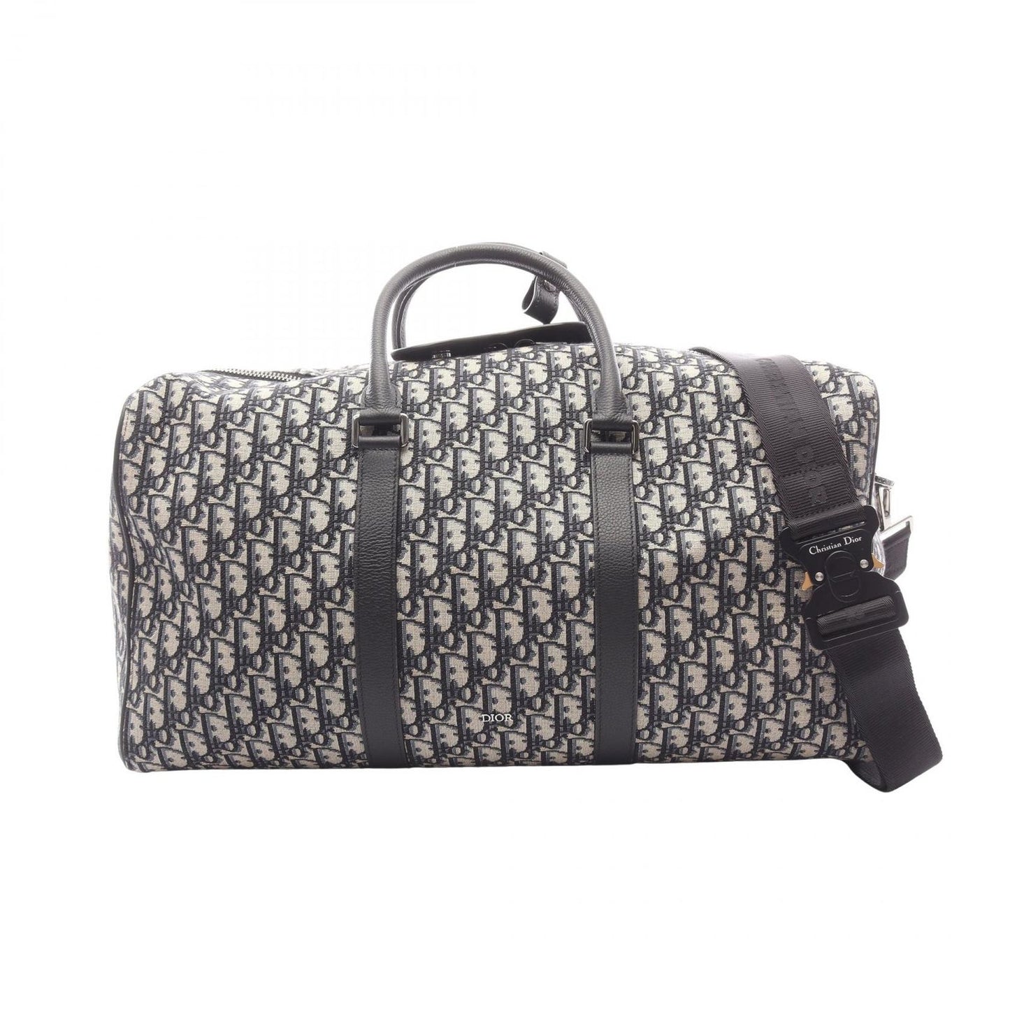 Dior Boston Bag Rango 50 Oblique 2-Way Beige Black Navy Canvas Leather Lango 50