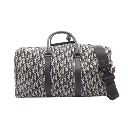 Dior Boston Bag Rango 50 Oblique 2-Way Beige Black Navy Canvas Leather Lango 50