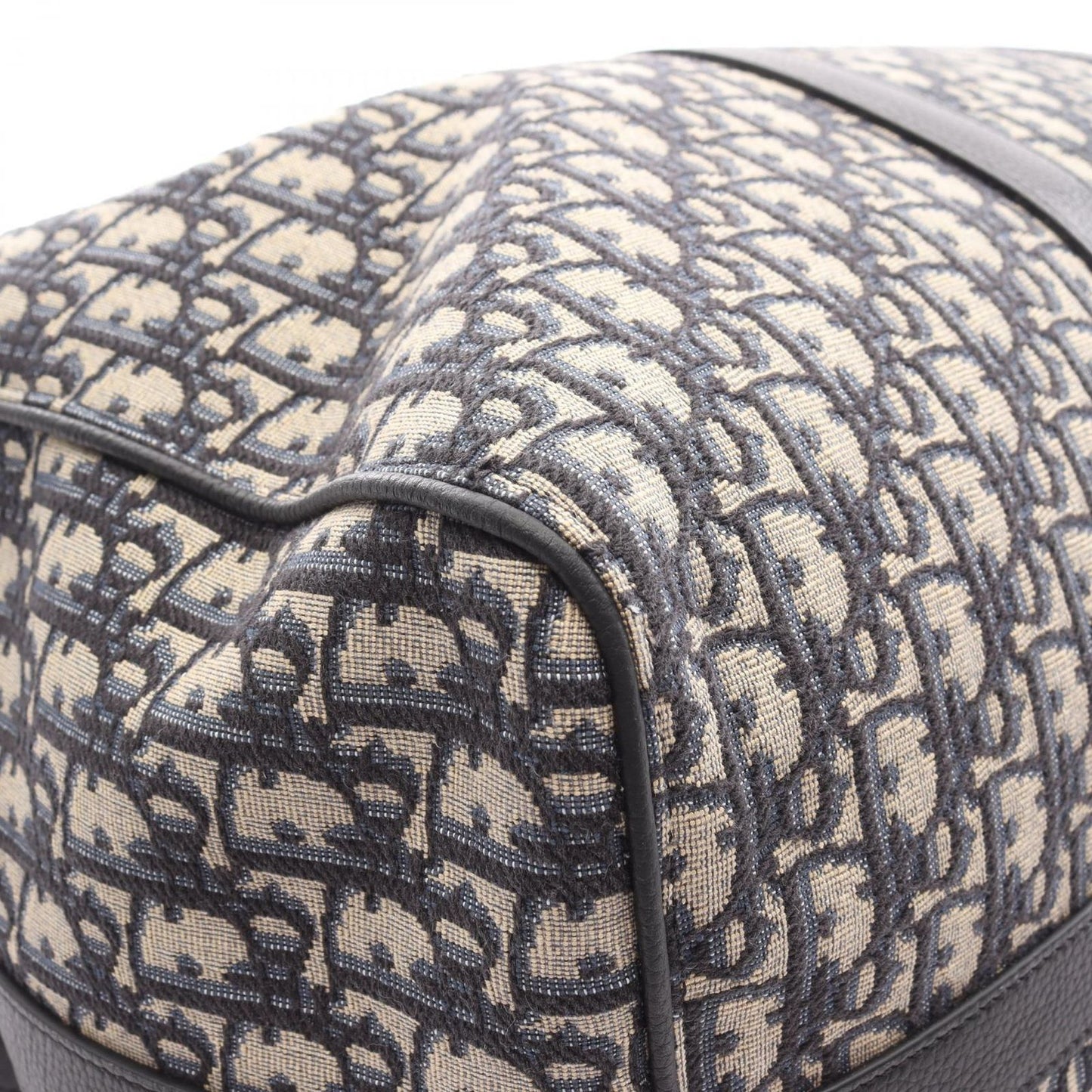 Dior Boston Bag Rango 50 Oblique 2-Way Beige Black Navy Canvas Leather Lango 50 — view 5