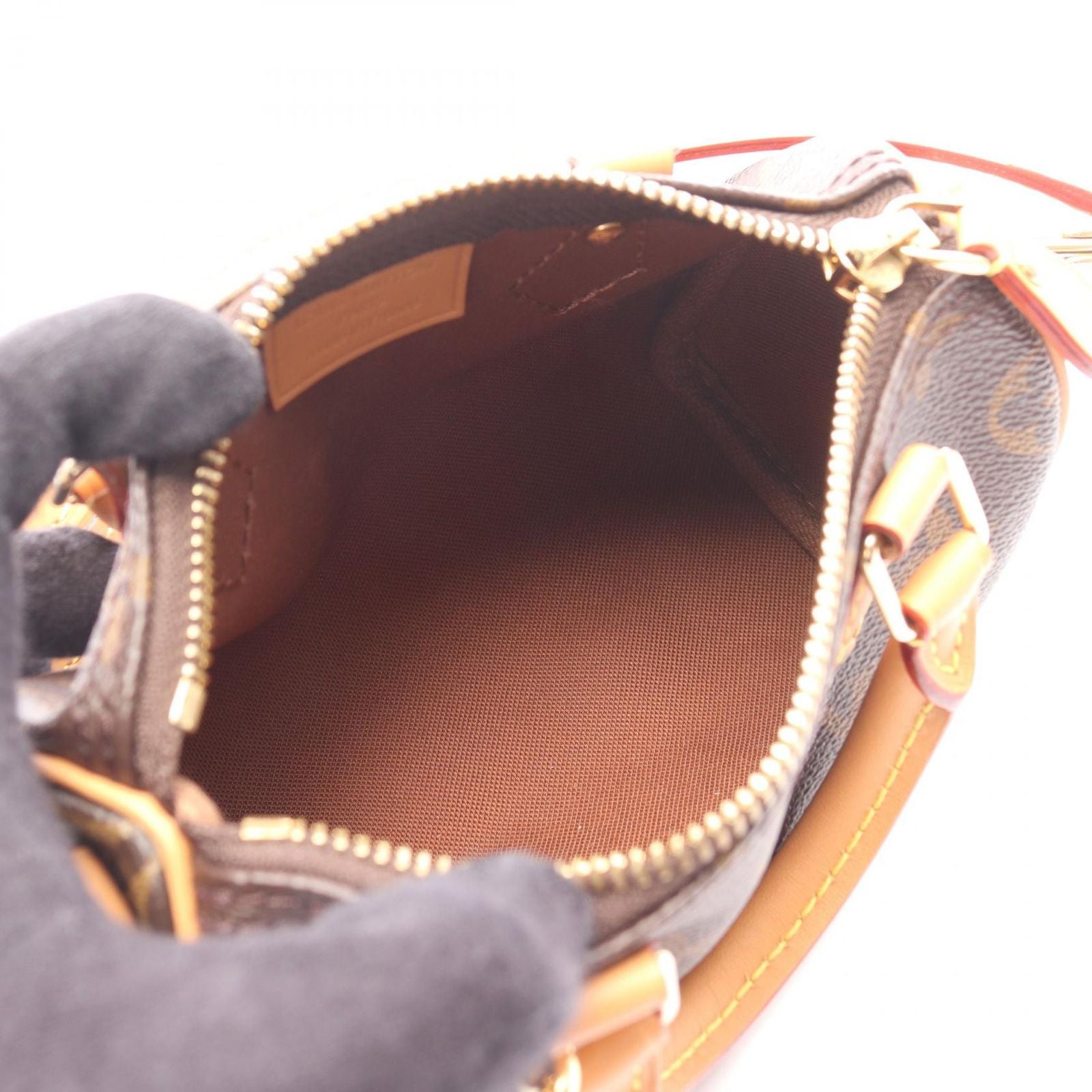 Louis Vuitton Handbag Nano Speedy Monogram 2-Way Canvas Leather — view 3