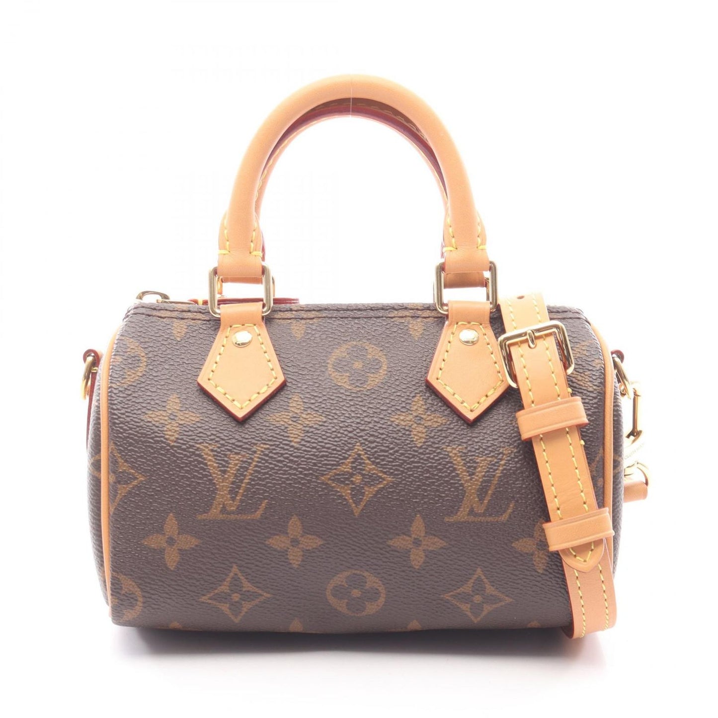 Louis Vuitton Handbag Nano Speedy Monogram 2-Way Canvas Leather