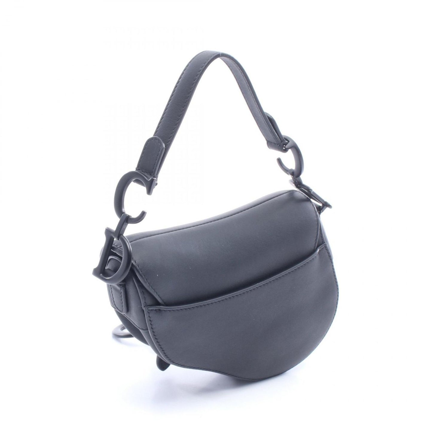 Dior Handbag Saddle Mini Black Leather Bag — view 2