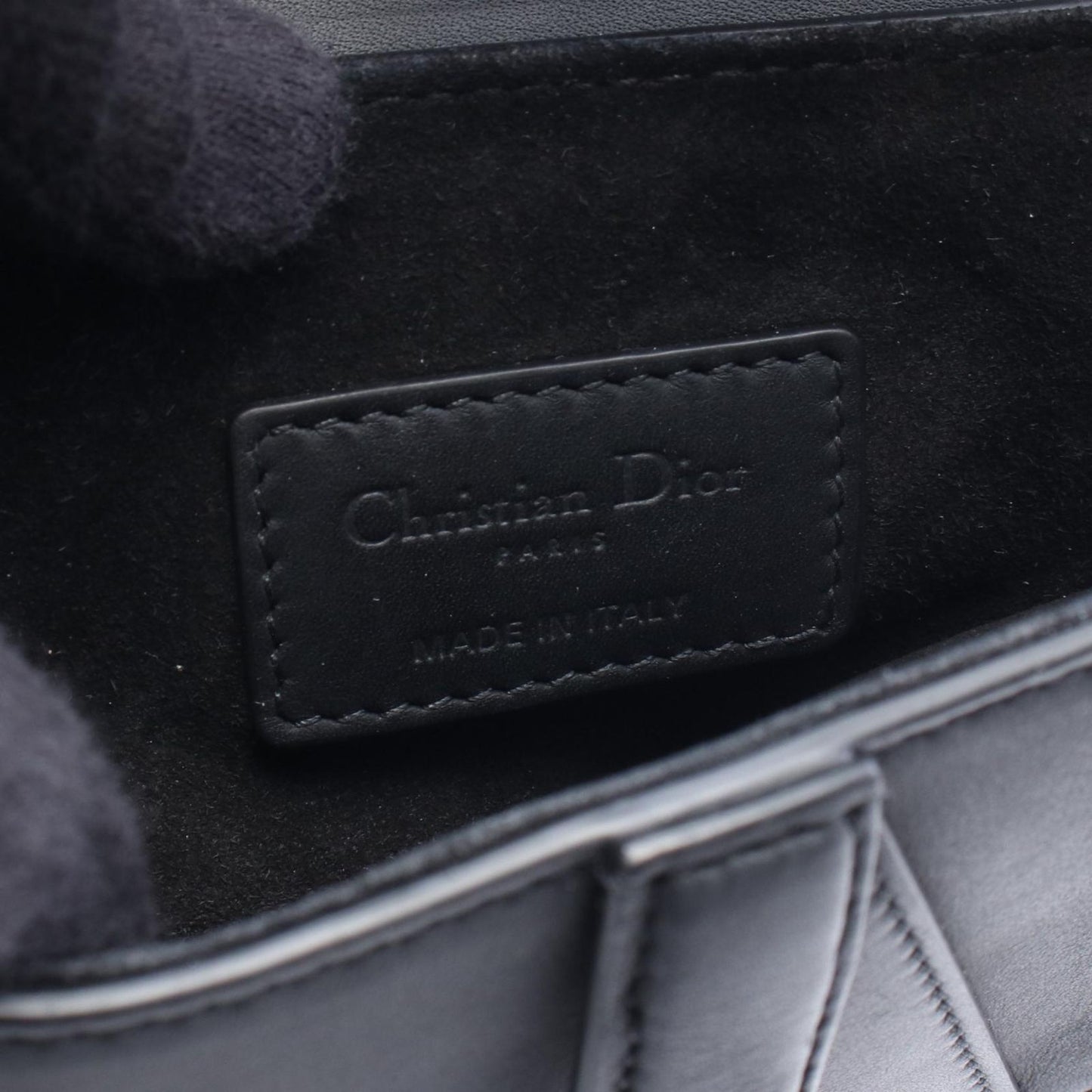 Dior Handbag Saddle Mini Black Leather Bag — view 4