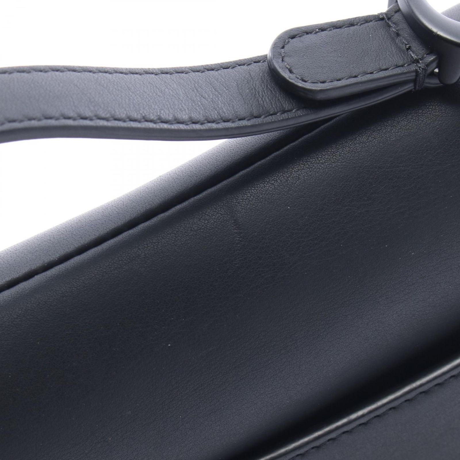 Dior Handbag Saddle Mini Black Leather Bag — view 6