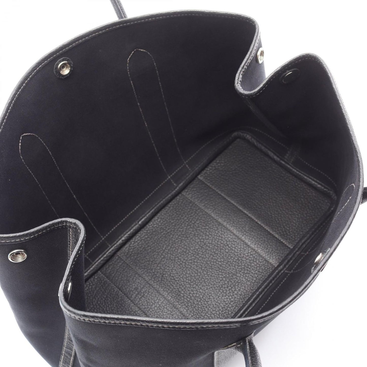 Hermes Tote Garden Party PM Black Leather — view 3
