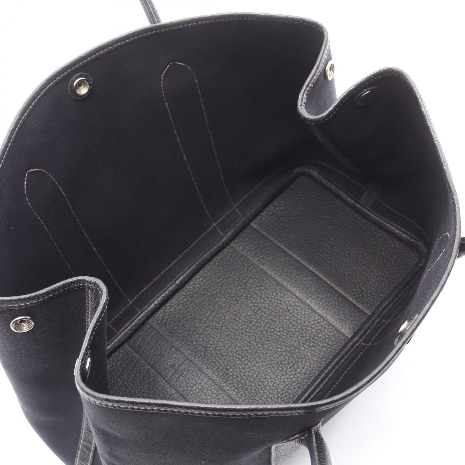 Hermes Tote Garden Party PM Black Leather — view 3
