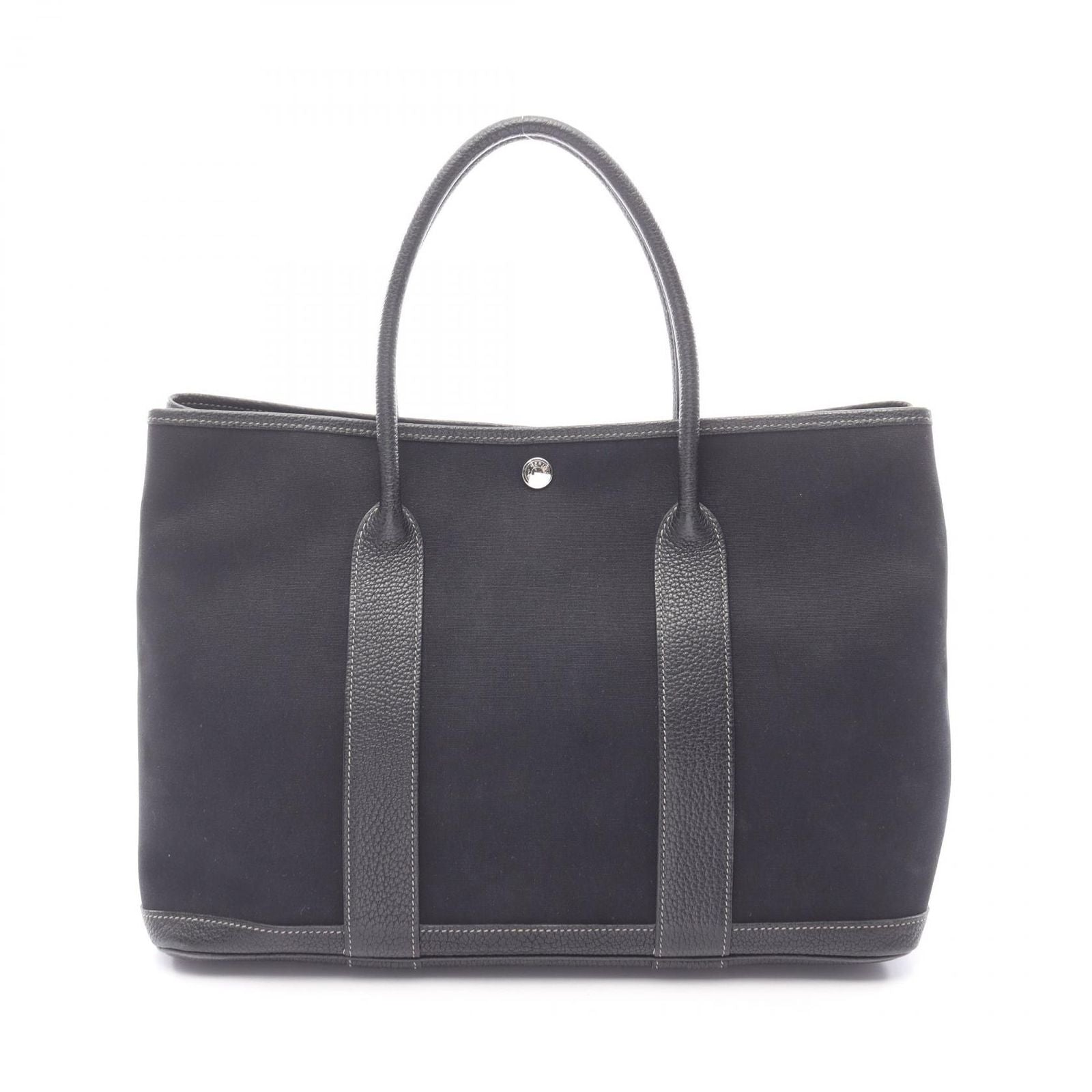 Hermes Tote Garden Party PM Black Leather