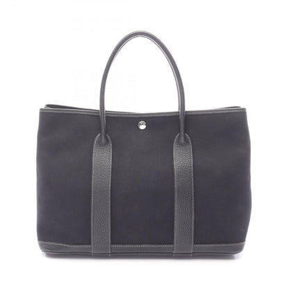 Hermes Tote Garden Party PM Black Leather