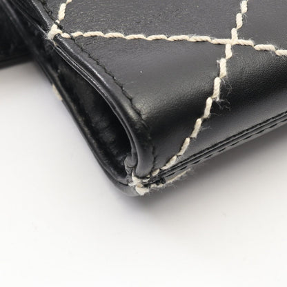 Chanel Tote Wild Stitch Black Leather — view 6