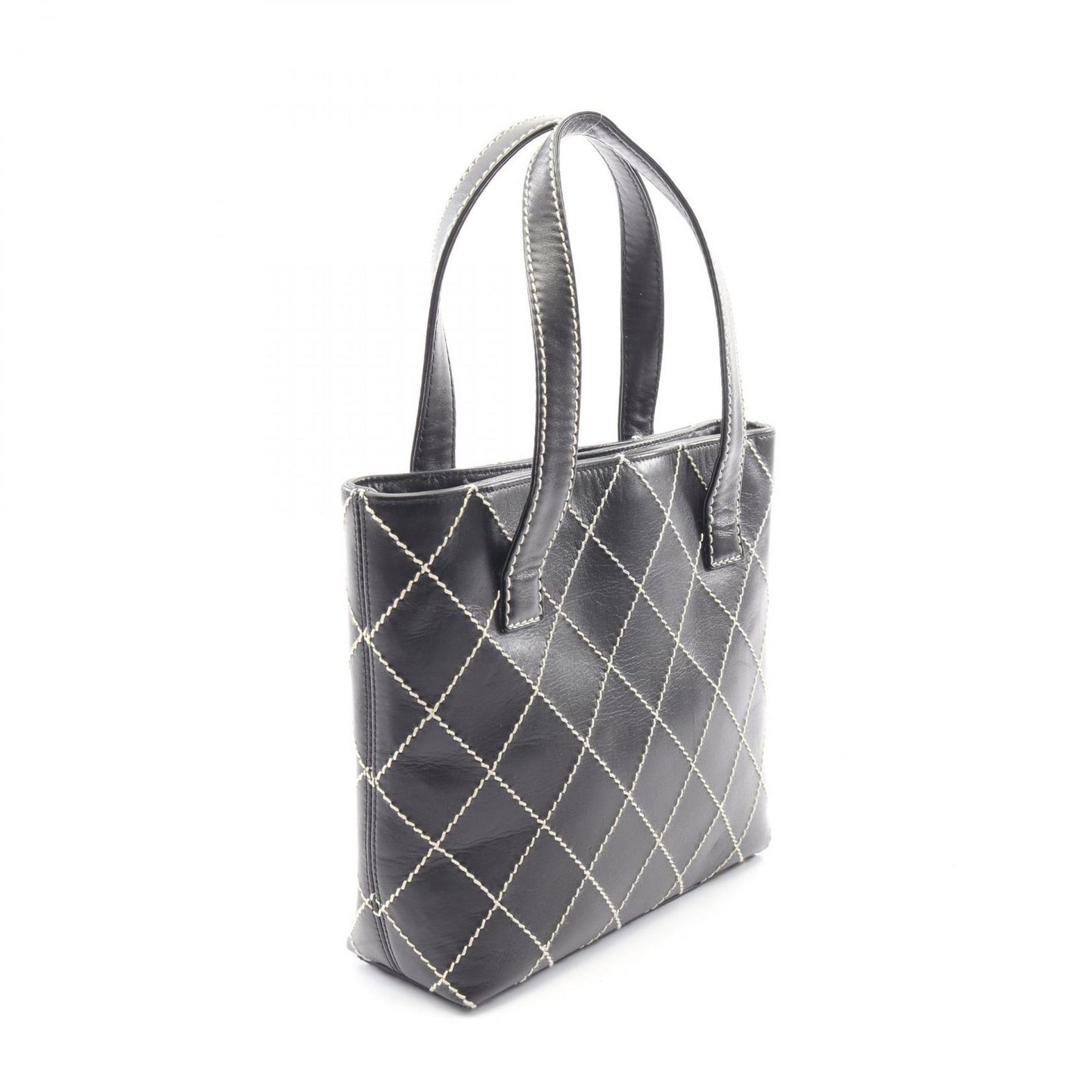 Chanel Tote Wild Stitch Black Leather — view 2