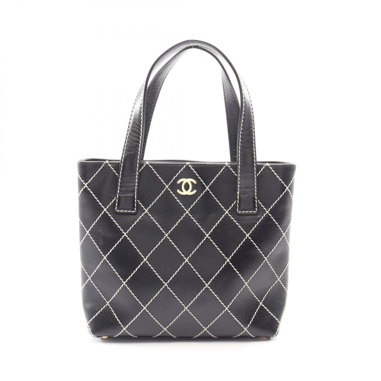 Chanel Tote Wild Stitch Black Leather