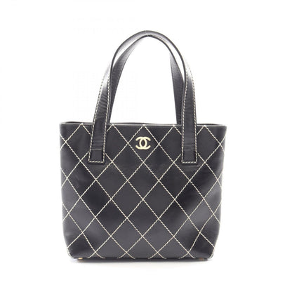 Chanel Tote Wild Stitch Black Leather