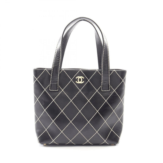 Chanel Tote Wild Stitch Black Leather
