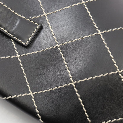 Chanel Tote Wild Stitch Black Leather — view 8
