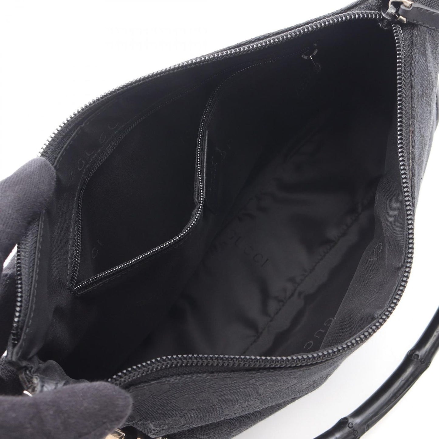 Gucci Handbag Bamboo GG Canvas 001 Black — view 3