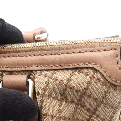 Gucci Handbag Ski Diamante 2-Way Beige Pink Canvas Leather — view 7