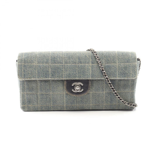 Chanel Shoulder Bag Choco Bar Indigo Denim Bar Chain