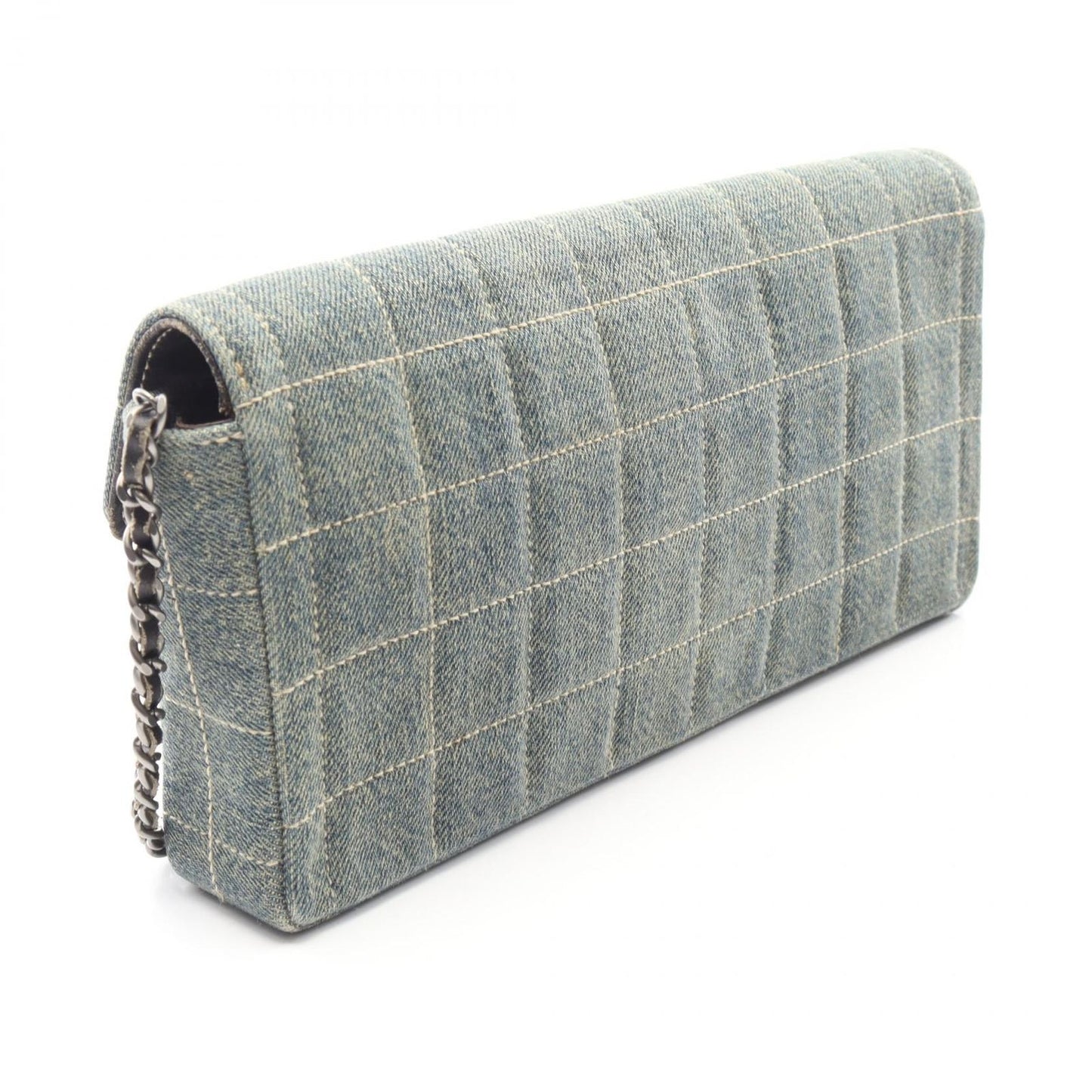 Chanel Shoulder Bag Choco Bar Indigo Denim Bar Chain — view 2