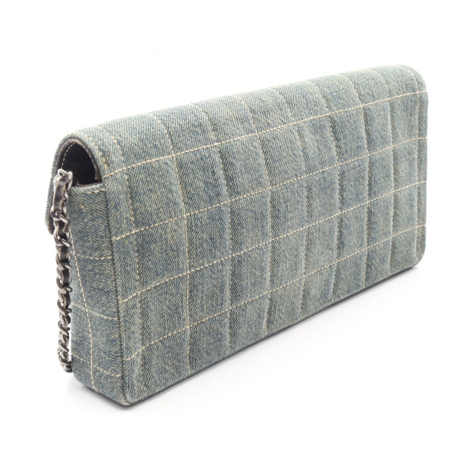 Chanel Shoulder Bag Choco Bar Indigo Denim Bar Chain — view 2