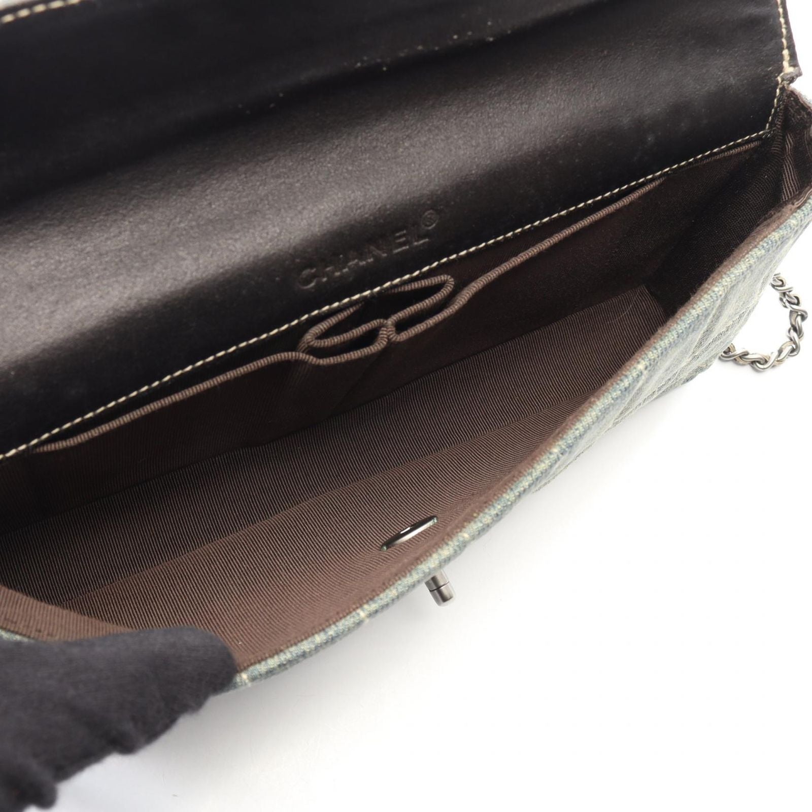 Chanel Shoulder Bag Choco Bar Indigo Denim Bar Chain — view 3