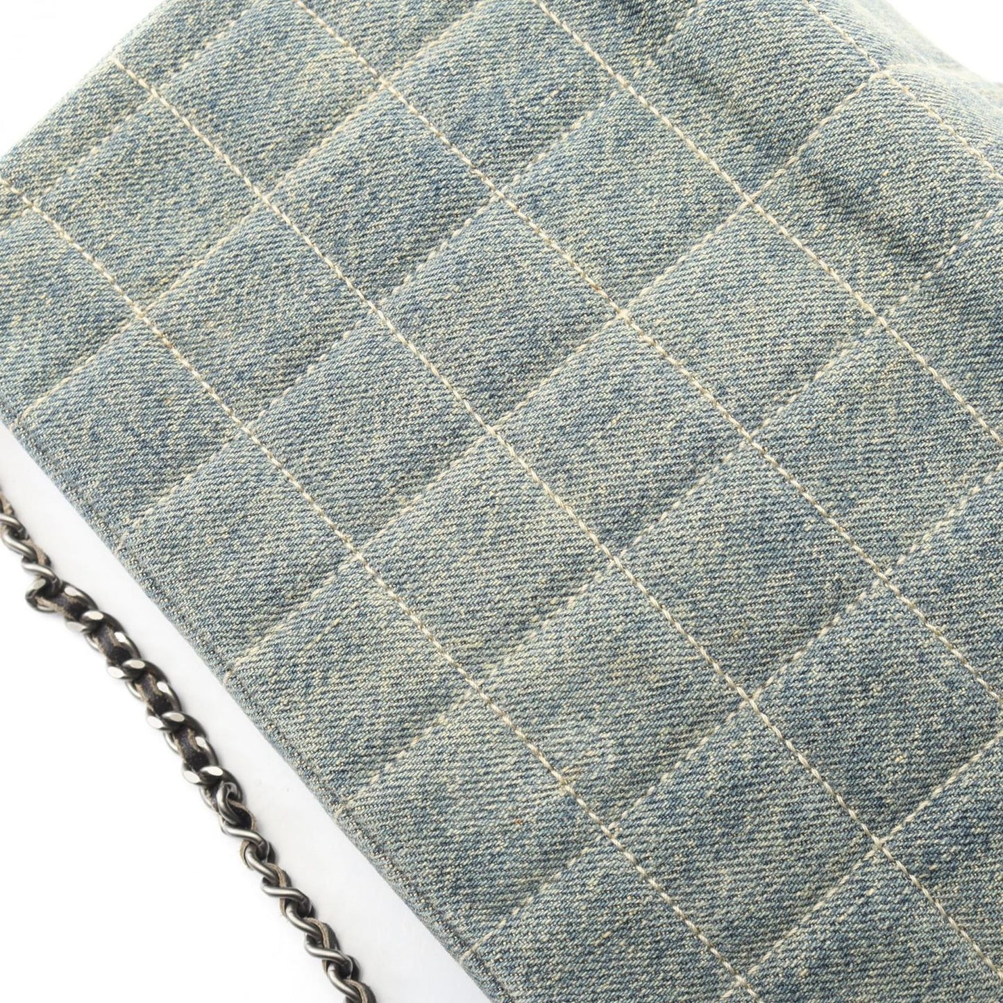 Chanel Shoulder Bag Choco Bar Indigo Denim Bar Chain — view 8