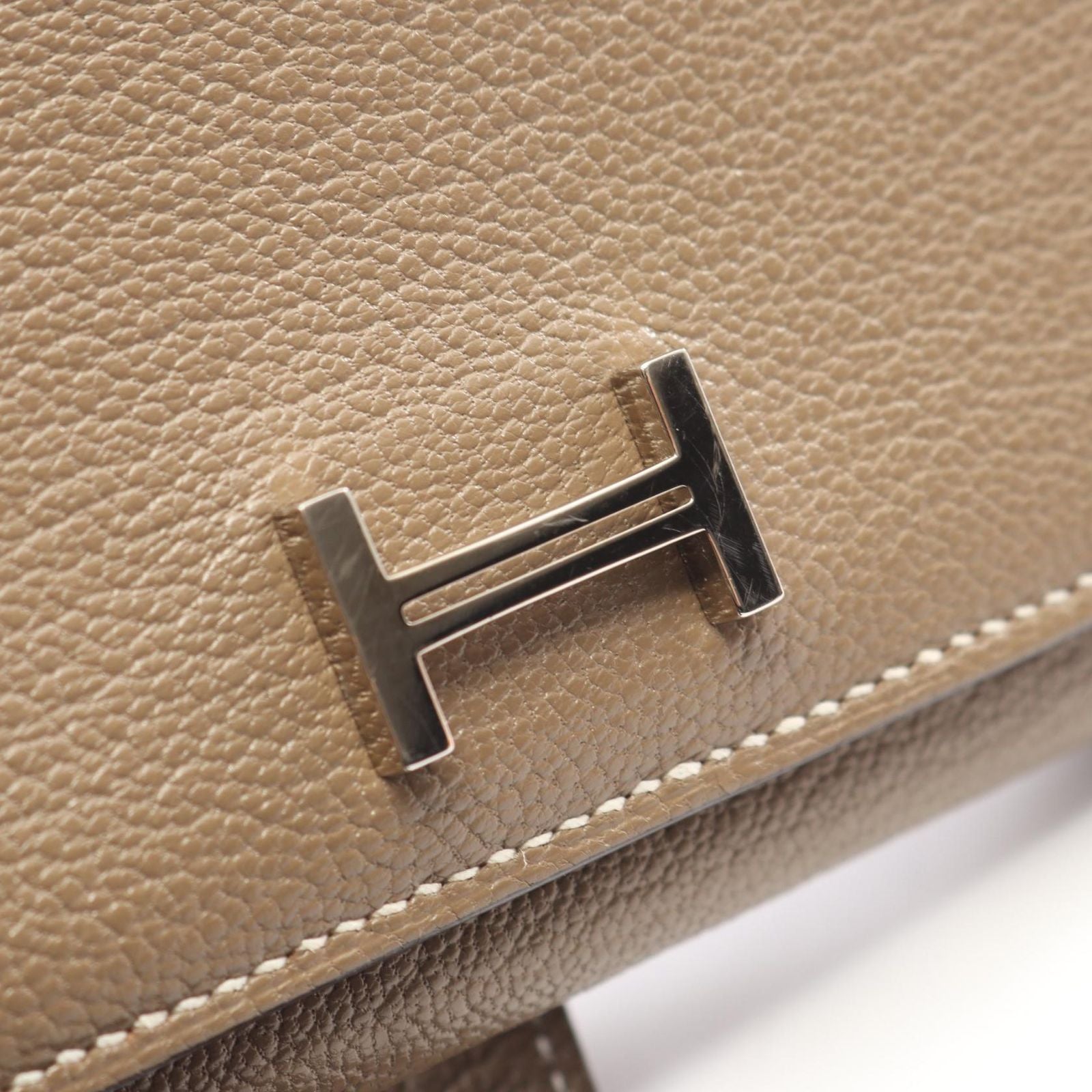 Hermes Trifold Wallet Bearn Combination Etoupe — view 7