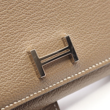 Hermes Trifold Wallet Bearn Combination Etoupe — view 7
