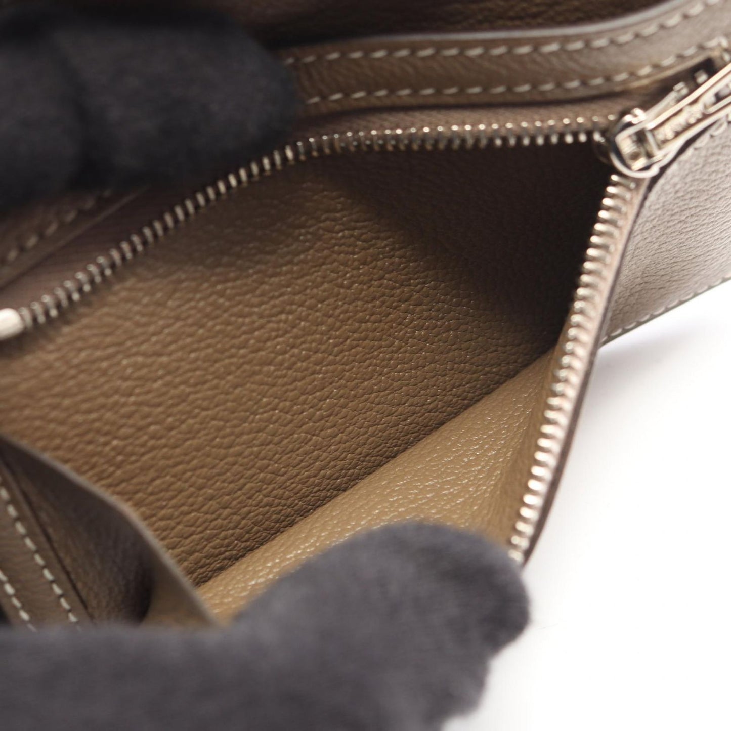 Hermes Trifold Wallet Bearn Combination Etoupe — view 6