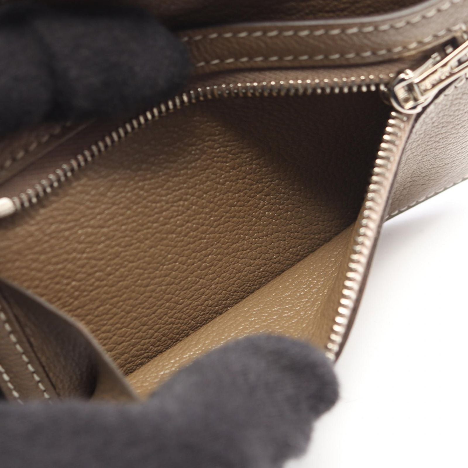 Hermes Trifold Wallet Bearn Combination Etoupe — view 6