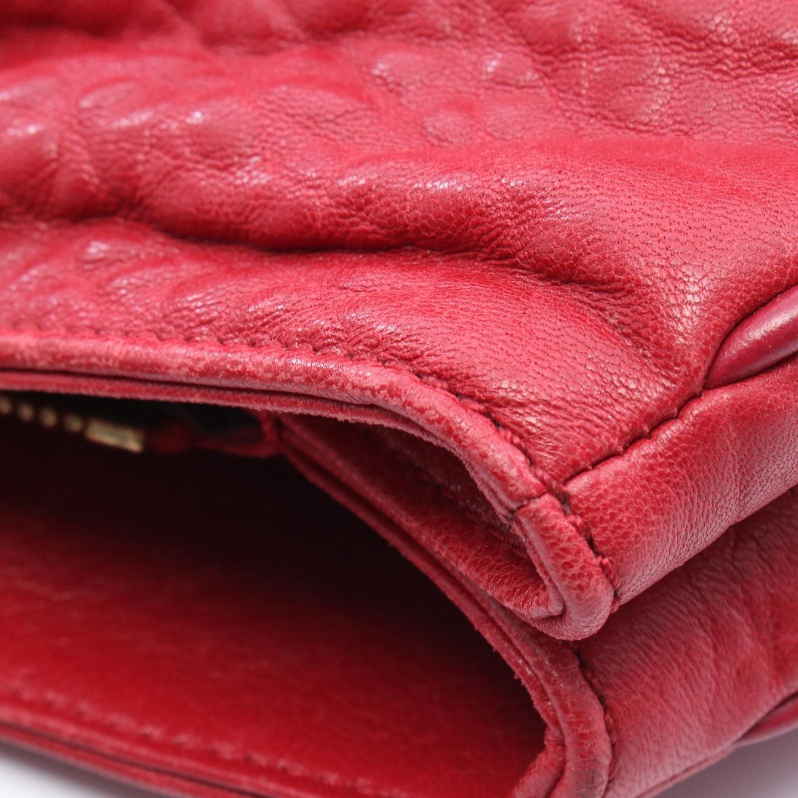 Fendi Tote Mia Red Leather Mia Chain — view 5