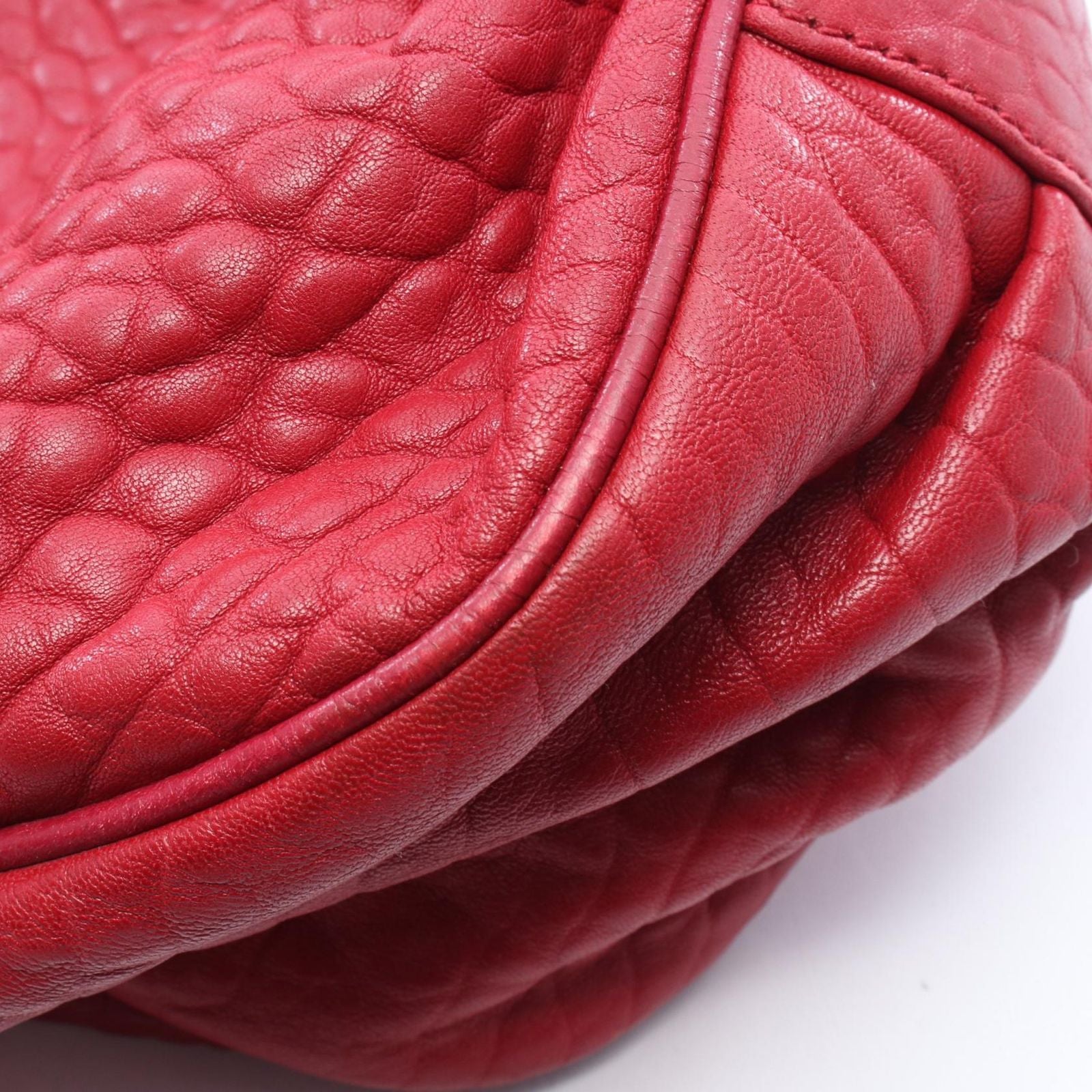 Fendi Tote Mia Red Leather Mia Chain — view 6