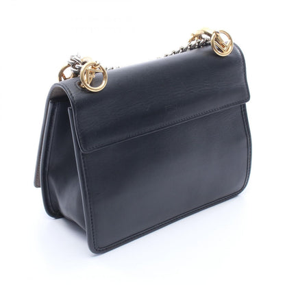 Fendi Shoulder Bag Canai Black Leather Mini Chain — view 2