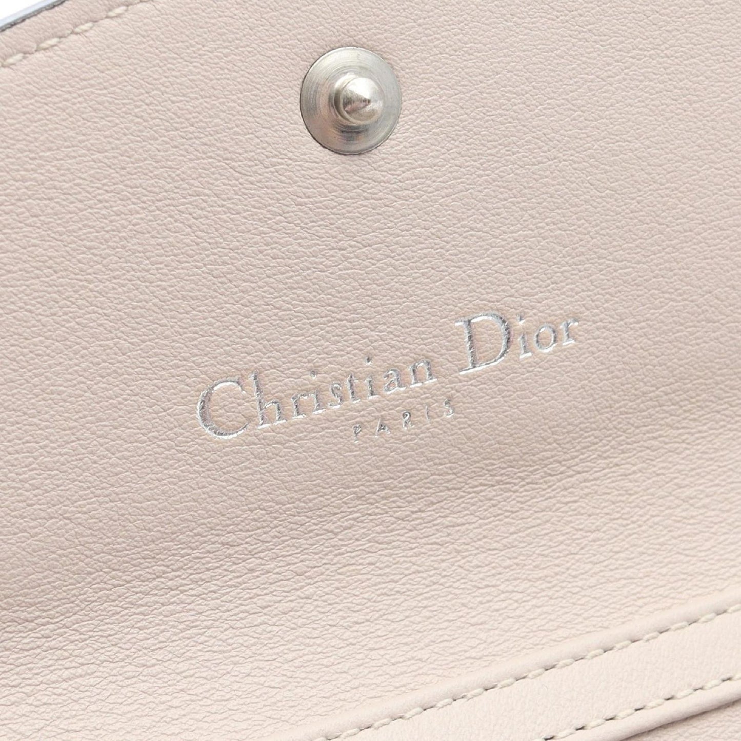 Dior Bifold Wallet Diorissimo L'encontre Chain Blue Leather — view 4