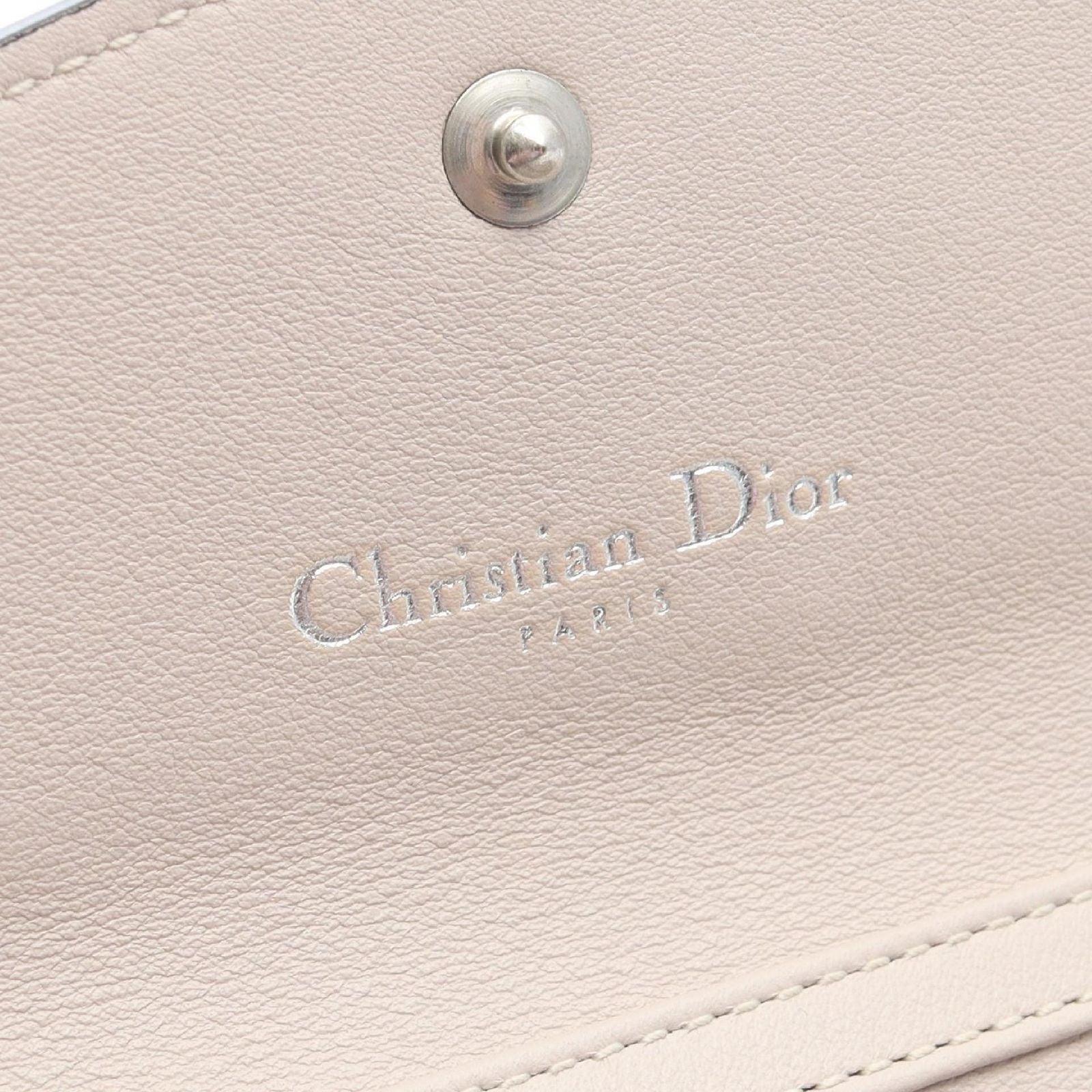 Dior Bifold Wallet Diorissimo L'encontre Chain Blue Leather — view 4