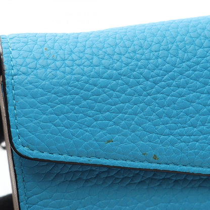 Dior Bifold Wallet Diorissimo L'encontre Chain Blue Leather — view 7