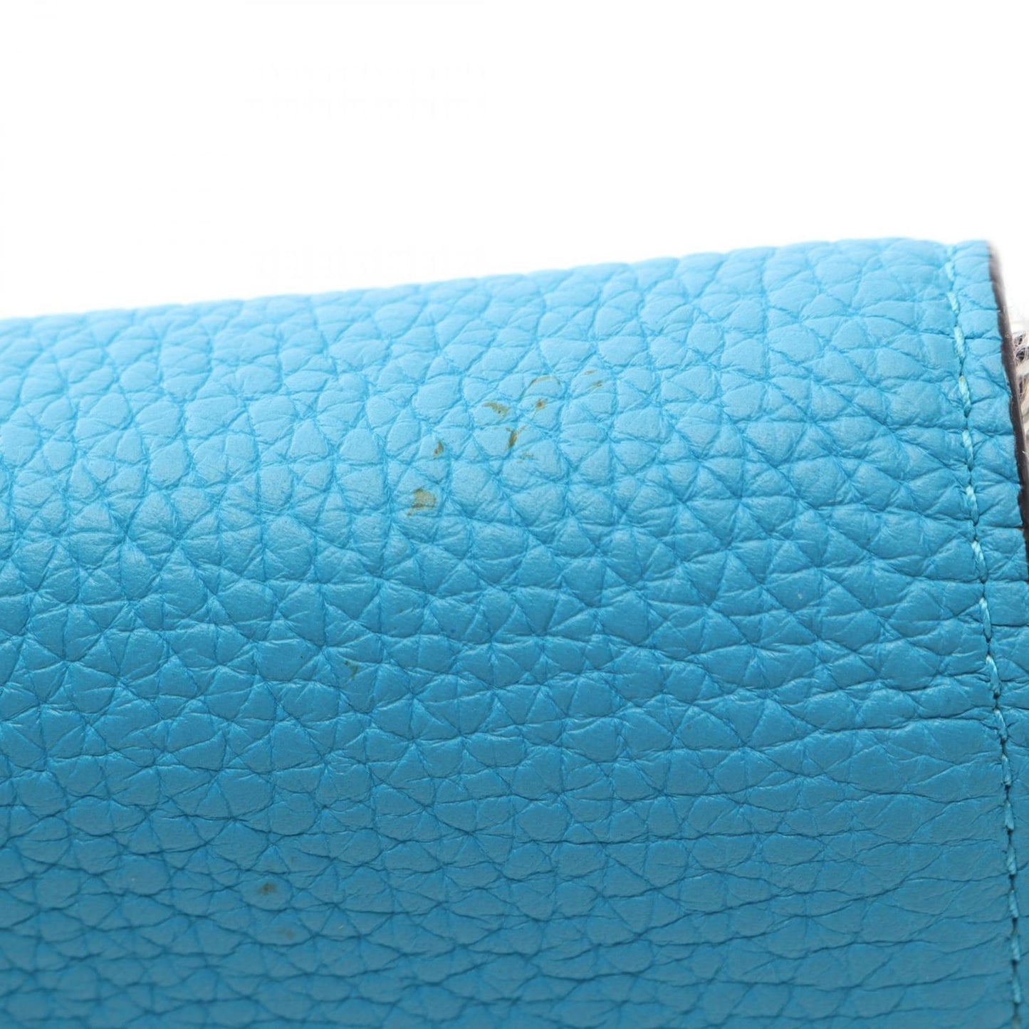 Dior Bifold Wallet Diorissimo L'encontre Chain Blue Leather — view 6