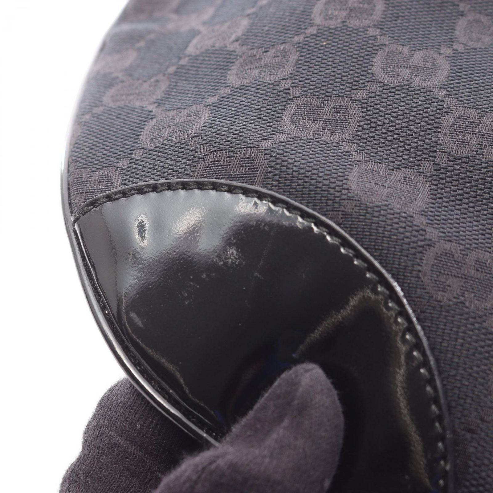 Gucci Shoulder Bag 001 Black Nylon Patent — view 7