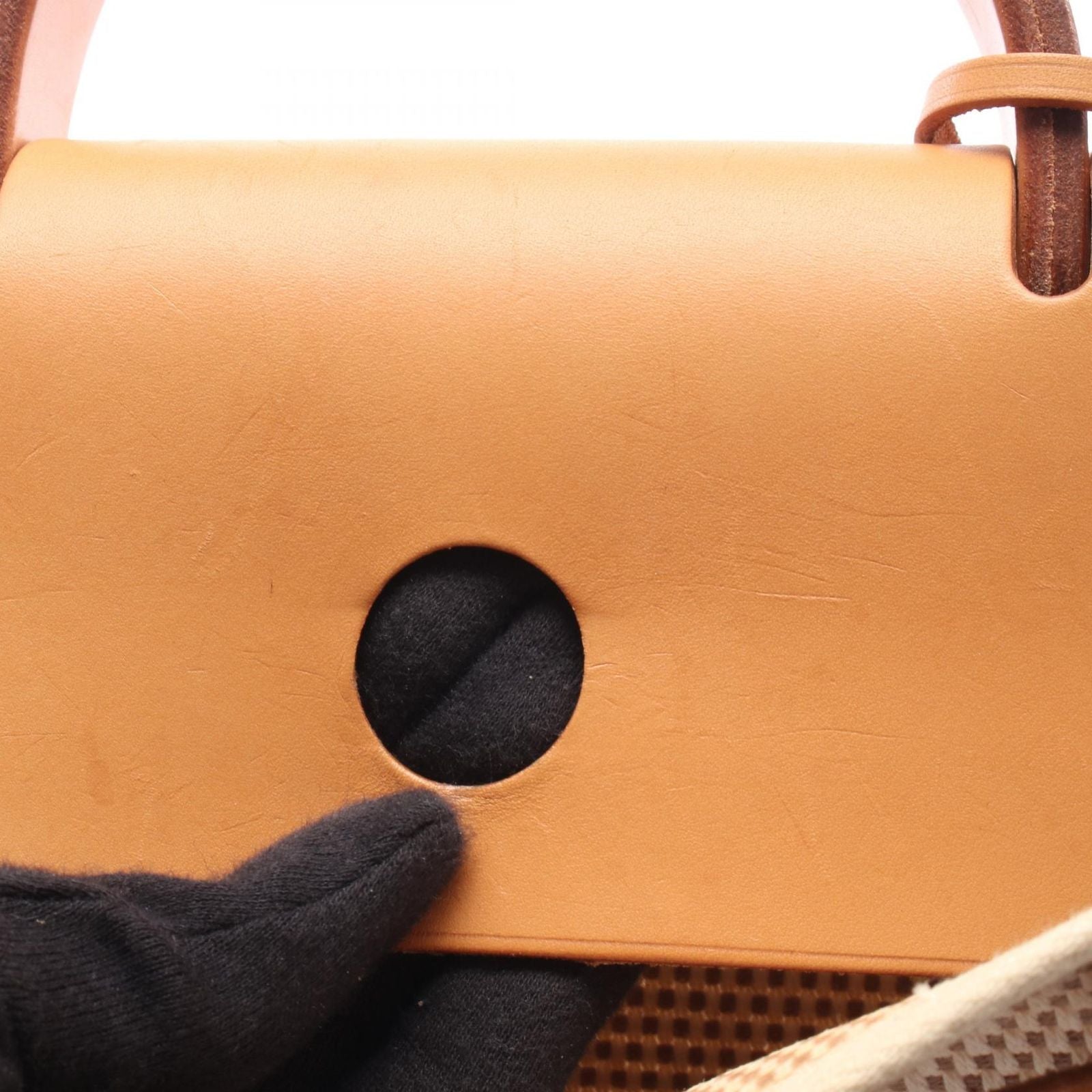 Hermes Backpack Herbag Dos PM Natural Ecru Leather — view 8