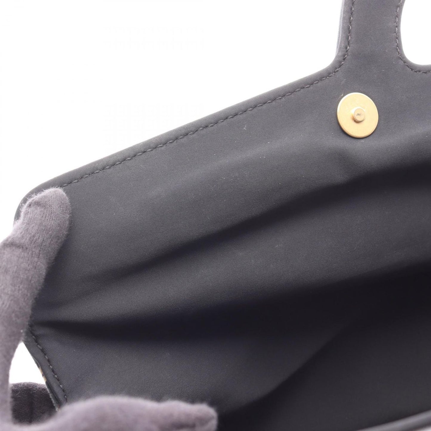 Chanel Handbag Black Beige Leather CC Logo — view 8