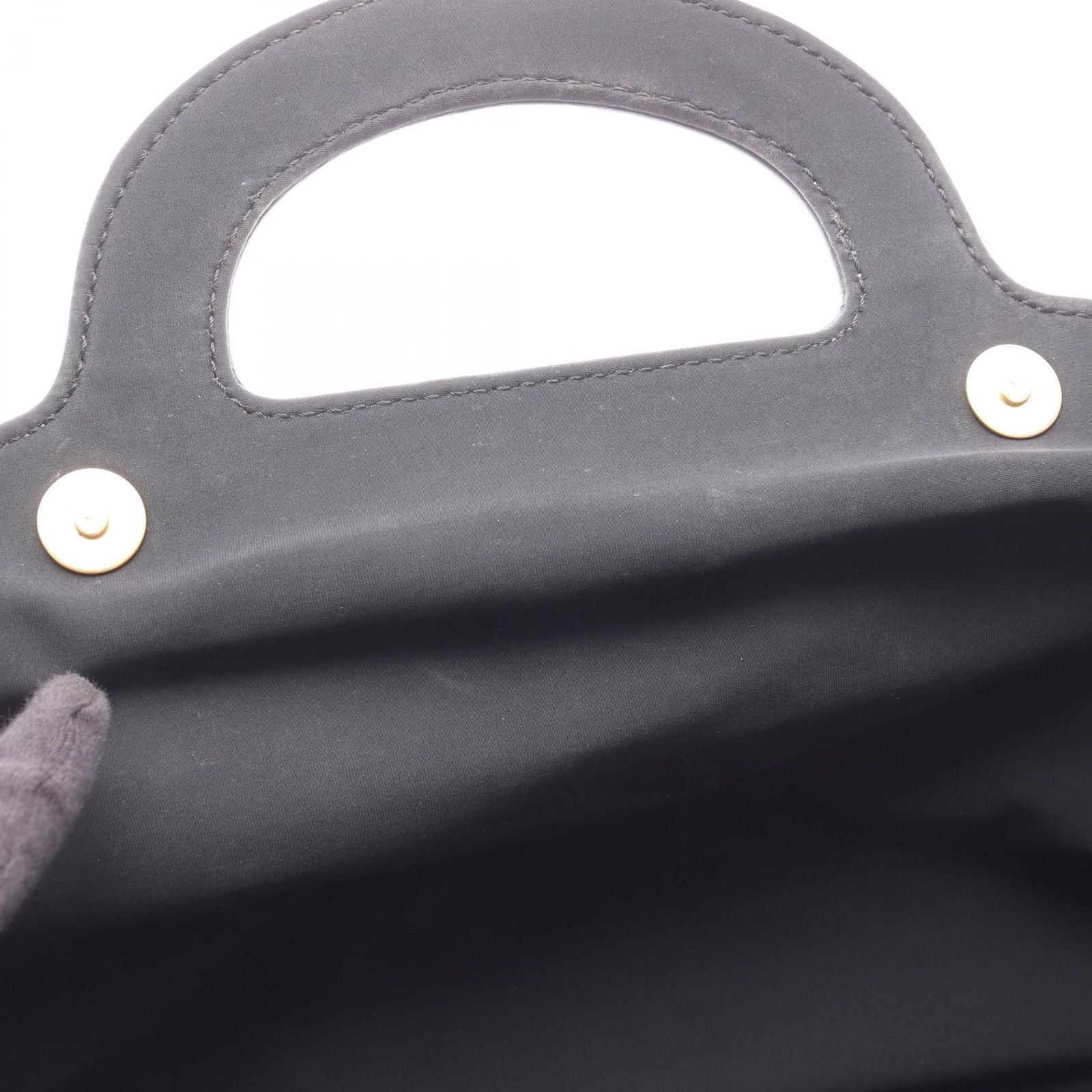 Chanel Handbag Black Beige Leather CC Logo — view 9