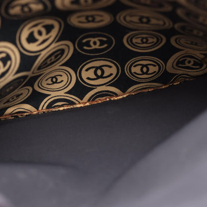 Chanel Handbag Black Beige Leather CC Logo — view 6