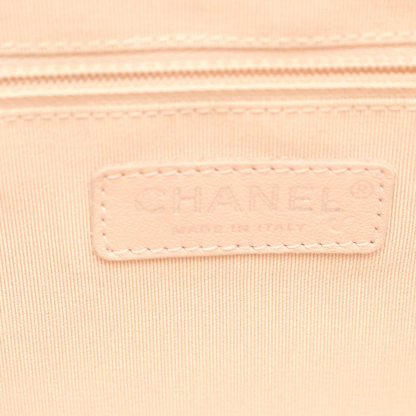Chanel Shoulder Bag Pausa Lapausa Cruz Line White Light Pink Canvas Leather — view 4