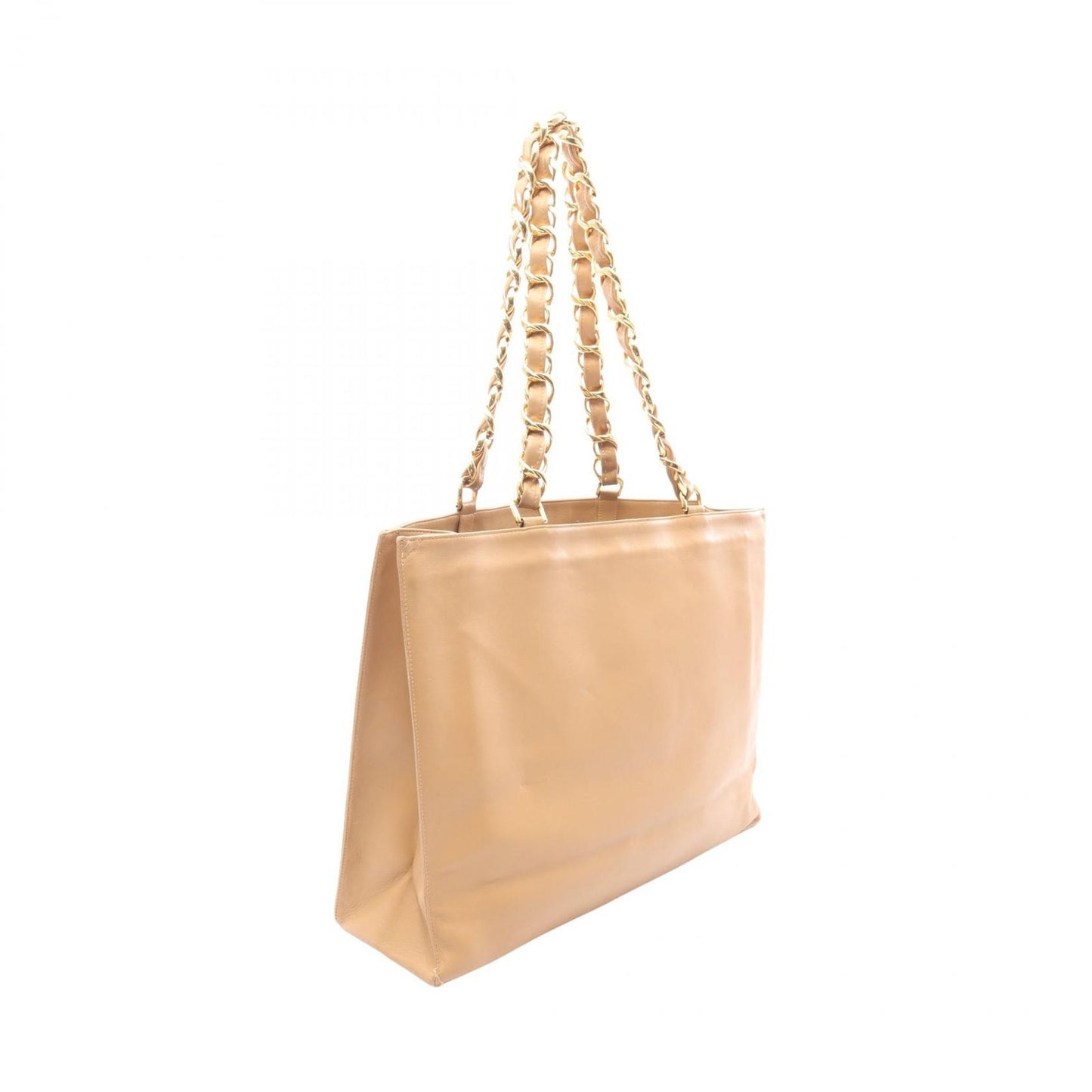Chanel Tote Big CC Logo Beige Lambskin Jumbo CC Chain — view 2